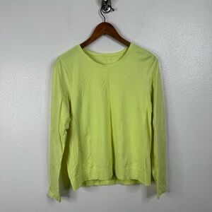 Athleta Neon Yellow Seamless Long Sleeve Shirt